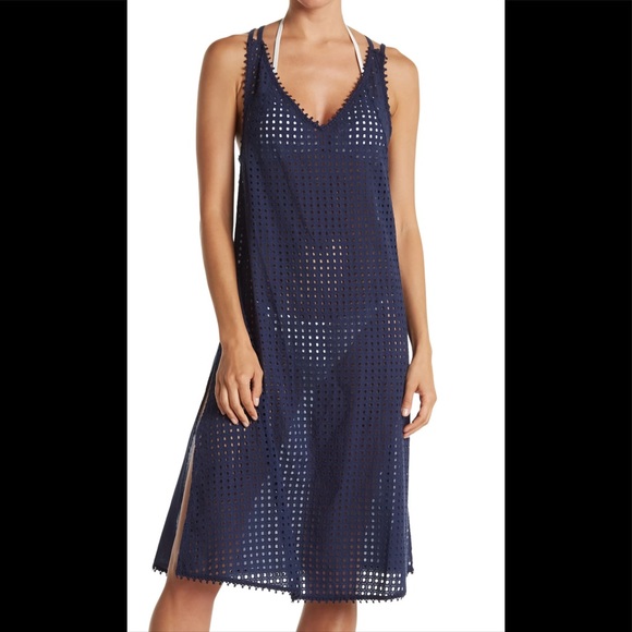 🔥🔥NWT ECHO Sheer Eyelet Midi Dress - Picture 2 of 15